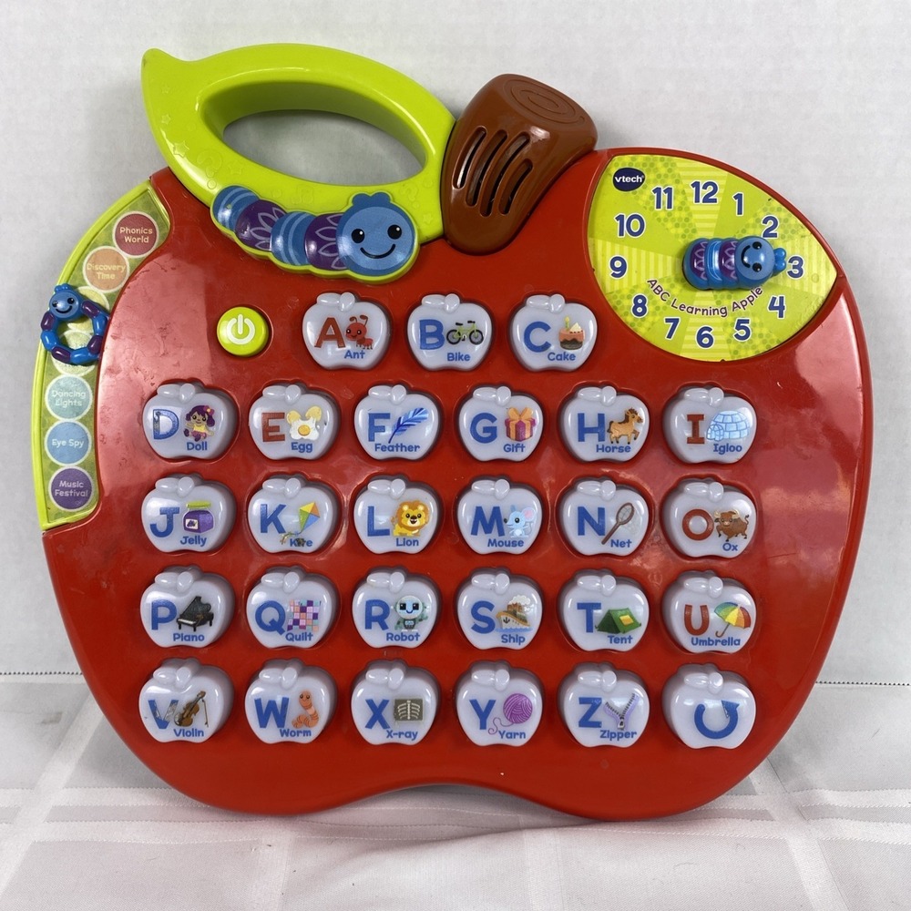 Vtech Alphabet Apple Learning Educational Toy Preschool Electronic Game WORKS!